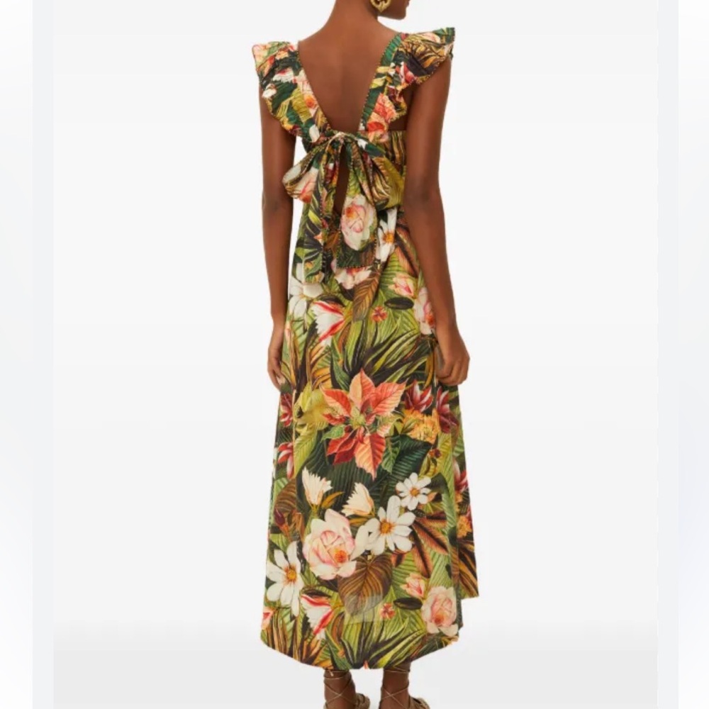 FARM Rio Green Tropical Floral Maxi Dress - Picture 2 of 16